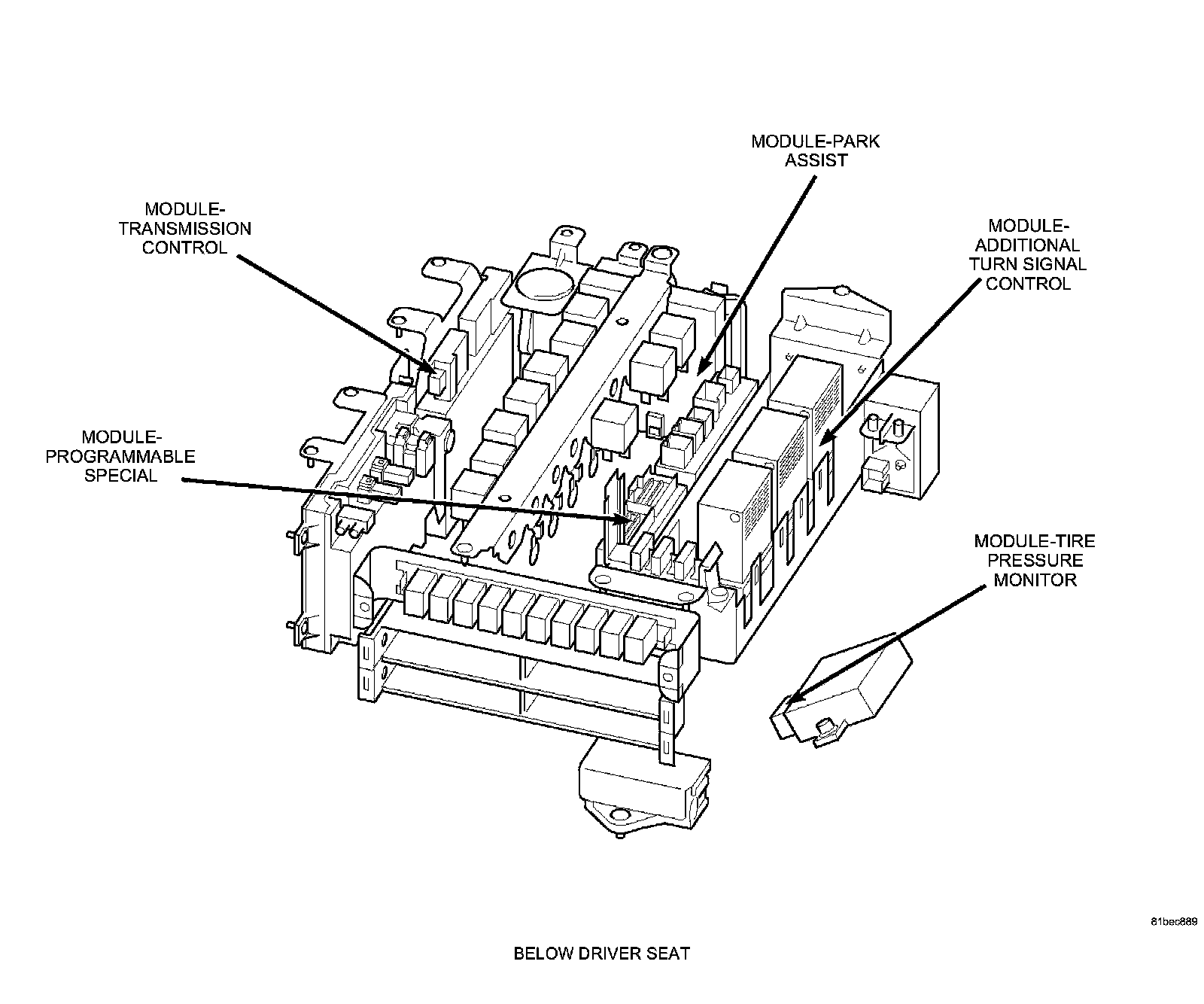 Factory diagram — Parking Assist Control Module