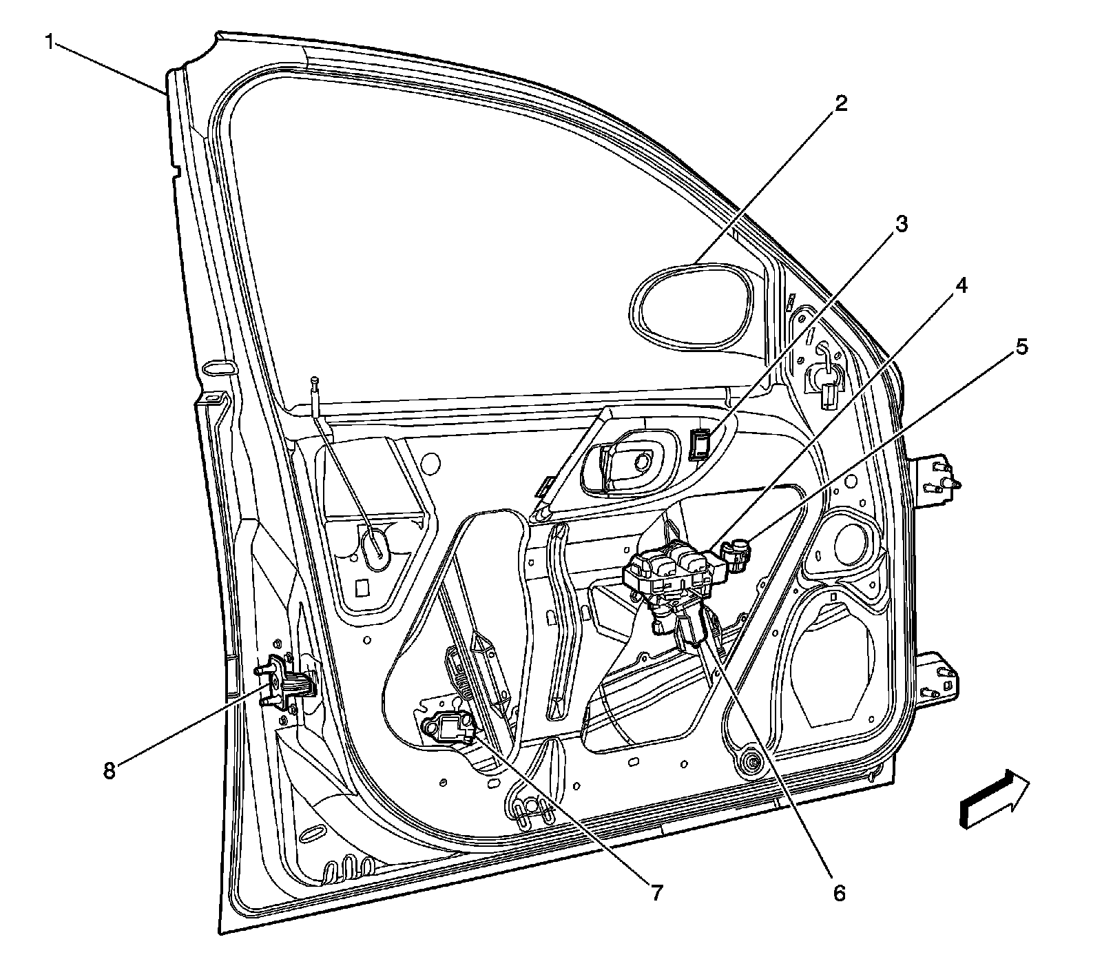 Factory diagram — Power Door Lock Switch