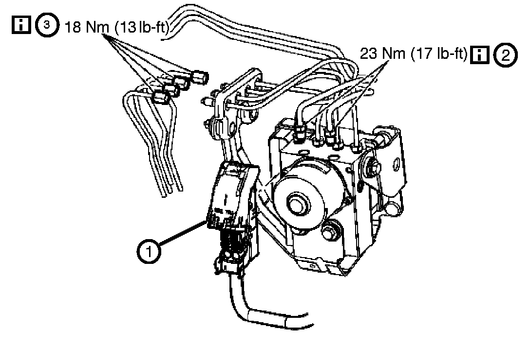 Factory diagram — Hydraulic Control Assembly - Antilock Brakes