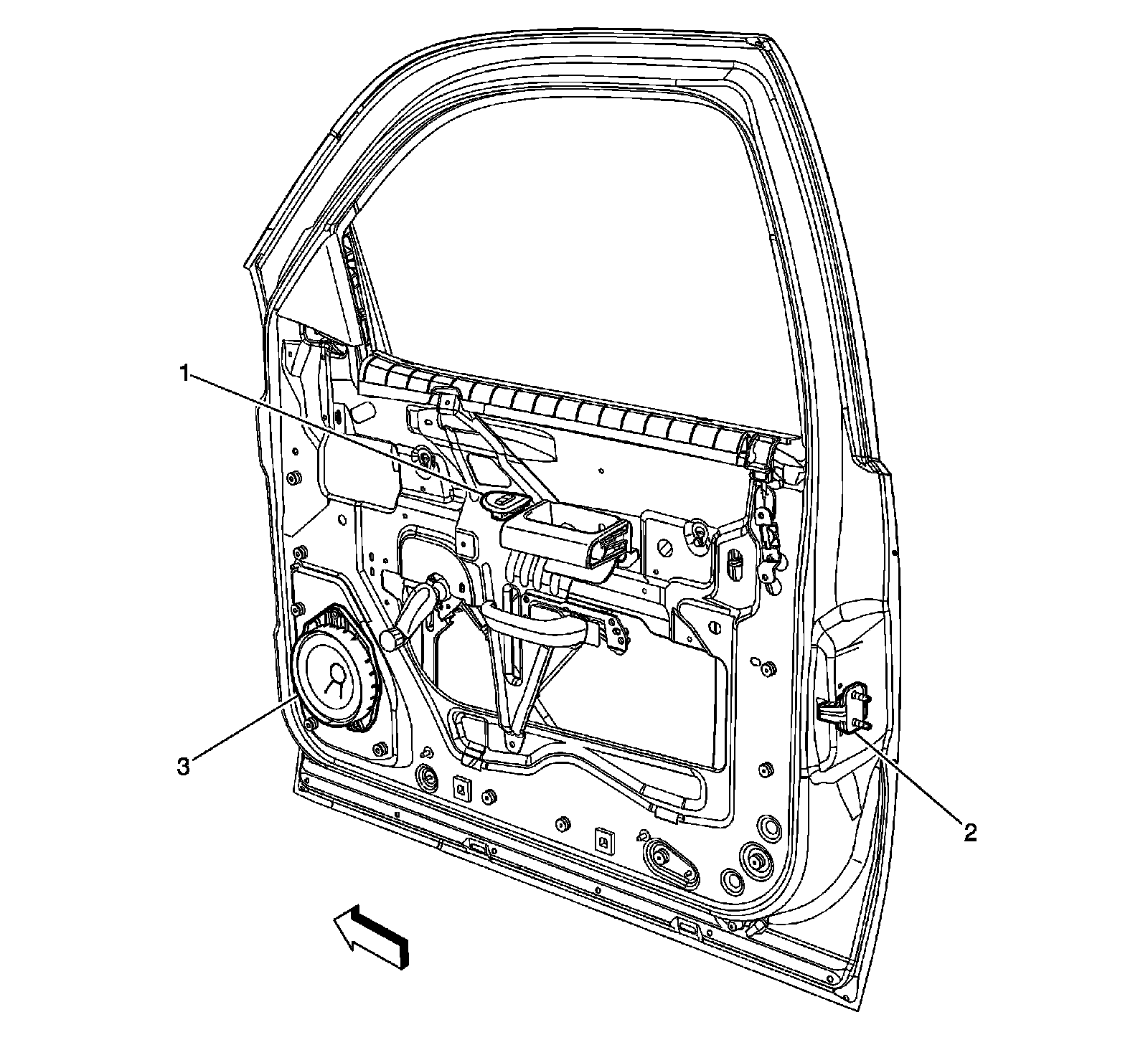 Factory diagram — Front Door Latch