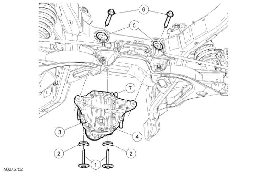 Factory diagram — Rear Drive Axle/Differential - Ford 8.8-Inch Ring Gear
