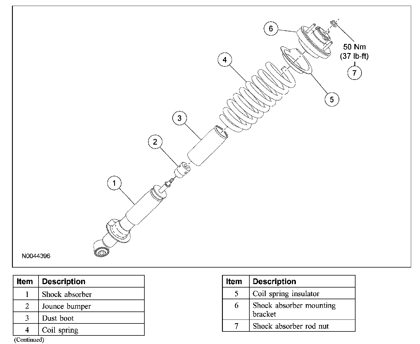 Factory diagram — Shock Absorber