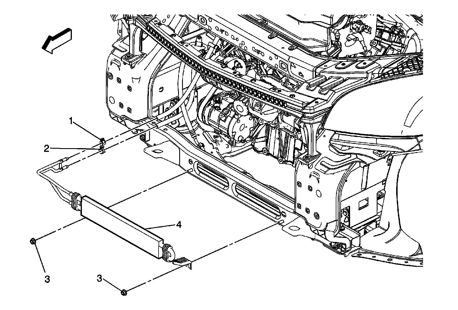 Factory diagram — Power Steering Fluid Cooler