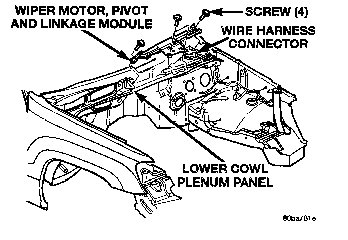 Factory diagram — Wiper Motor