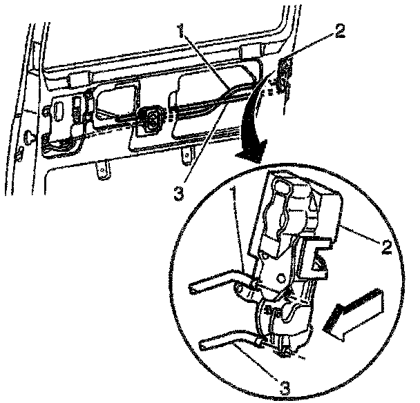 Factory diagram — Rear Door Latch