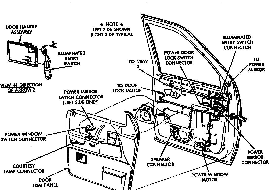 Factory diagram — Power Window Switch