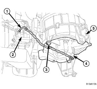 Factory diagram — Blower Motor - Removal