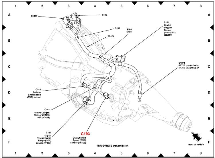 Factory diagram — Transmission Speed Sensor