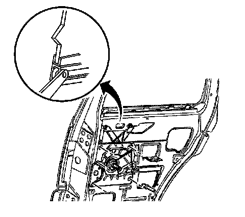 Factory diagram — Rear Door Window Regulator