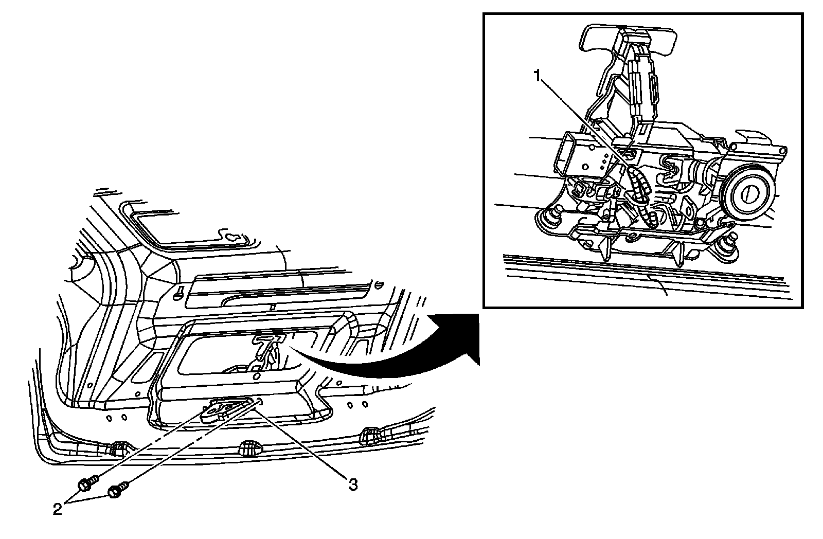 Factory diagram — Trunk / Liftgate Latch