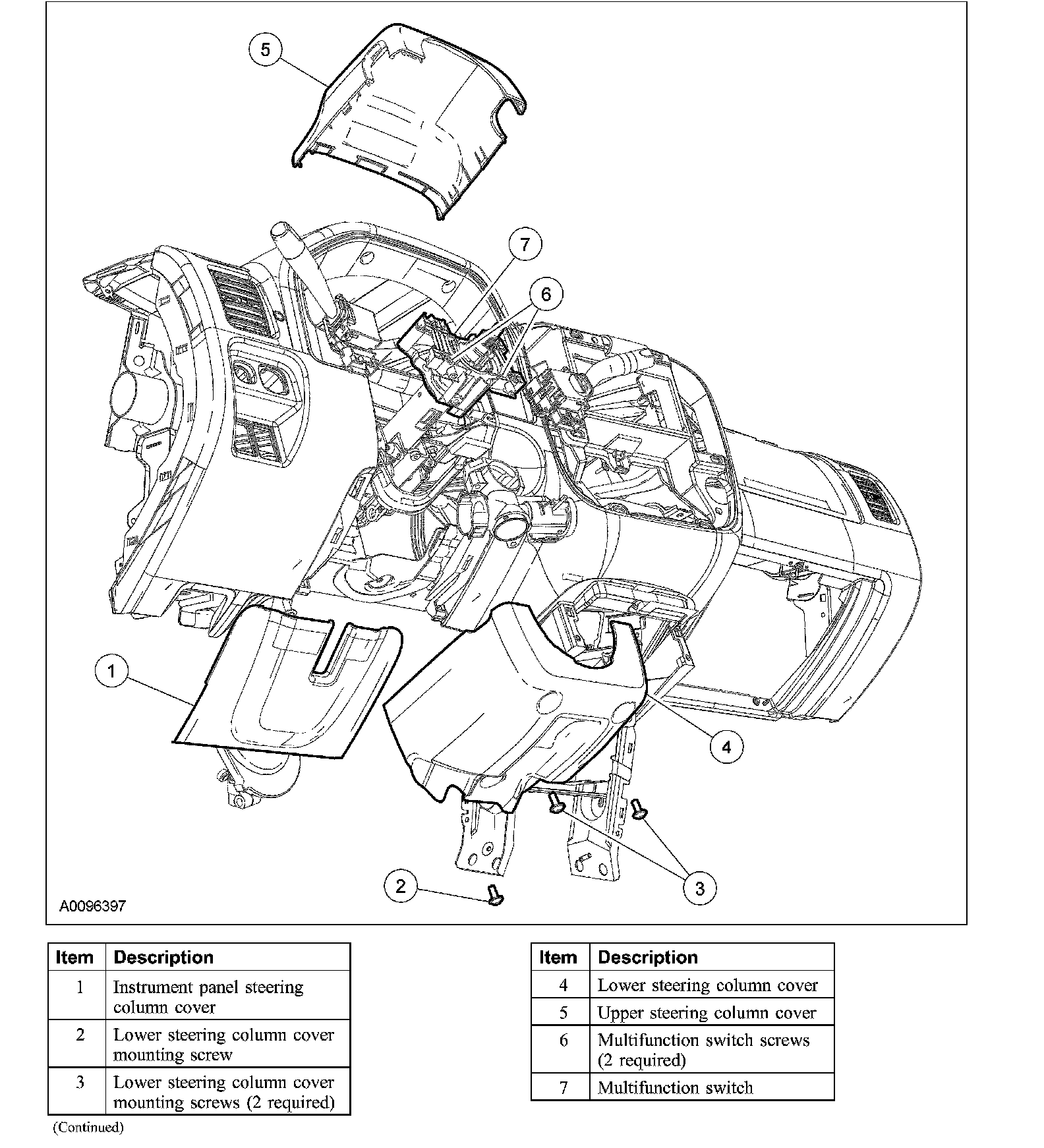 Factory diagram — Turn Signal Switch