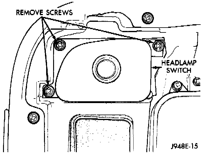 Factory diagram — Headlamp Switch