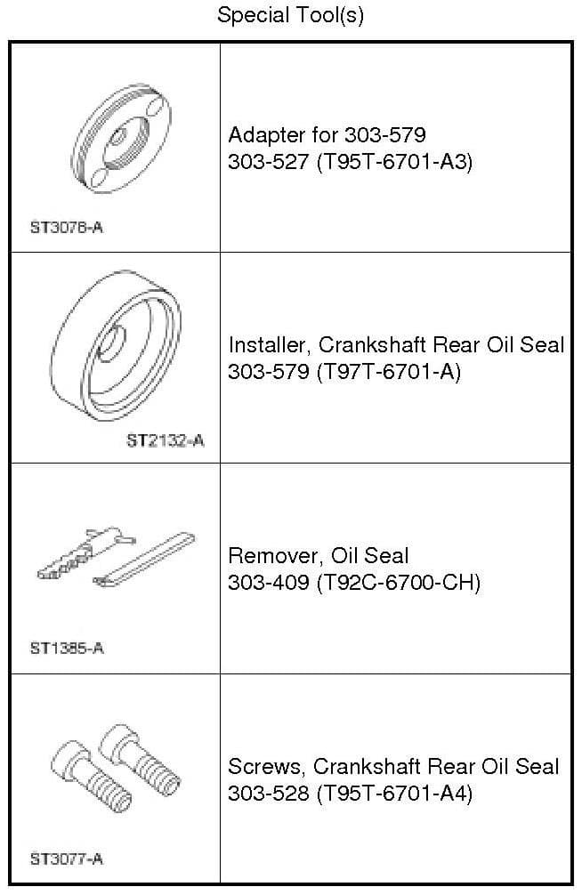 Factory diagram — Rear Crankshaft Main Bearing Seal
