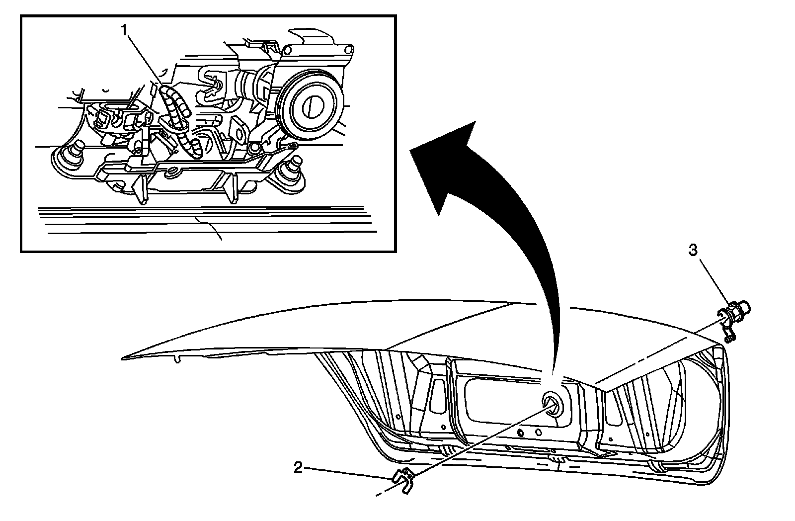 Factory diagram — Trunk / Liftgate Lock Cylinder