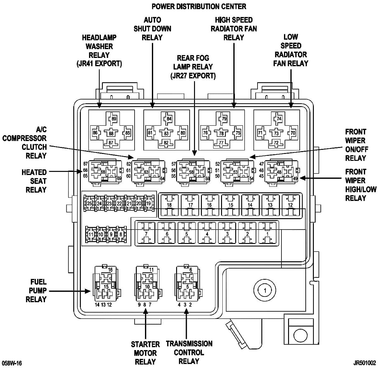 Factory diagram — Fog/Driving Lamp Relay