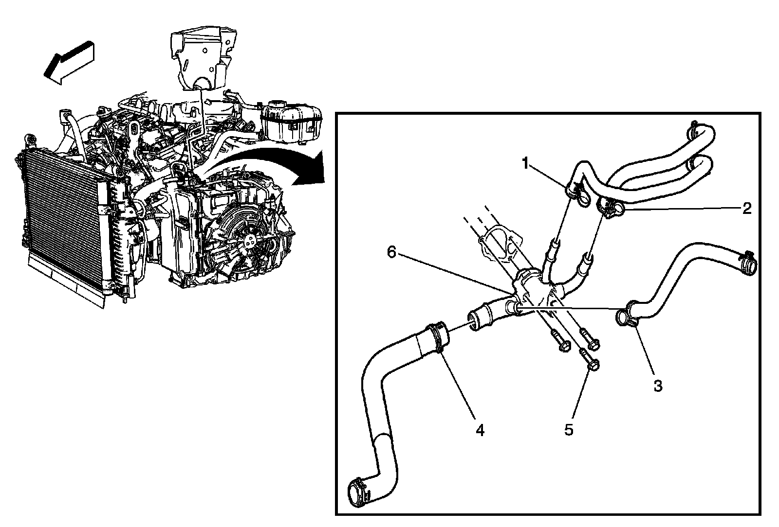 Factory diagram — Thermostat Housing