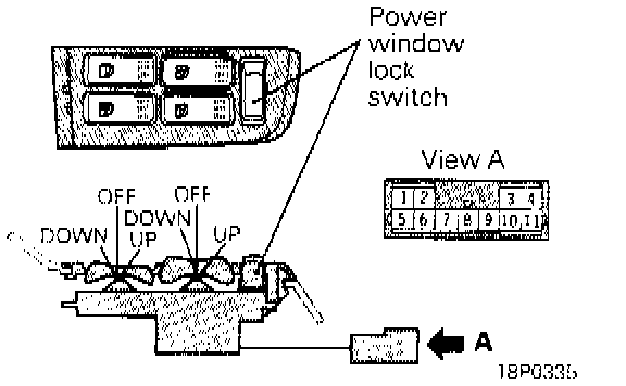 Factory diagram — Power Window Switch