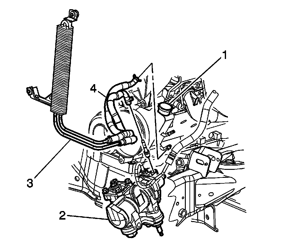 Factory diagram — Power Steering Fluid Cooler