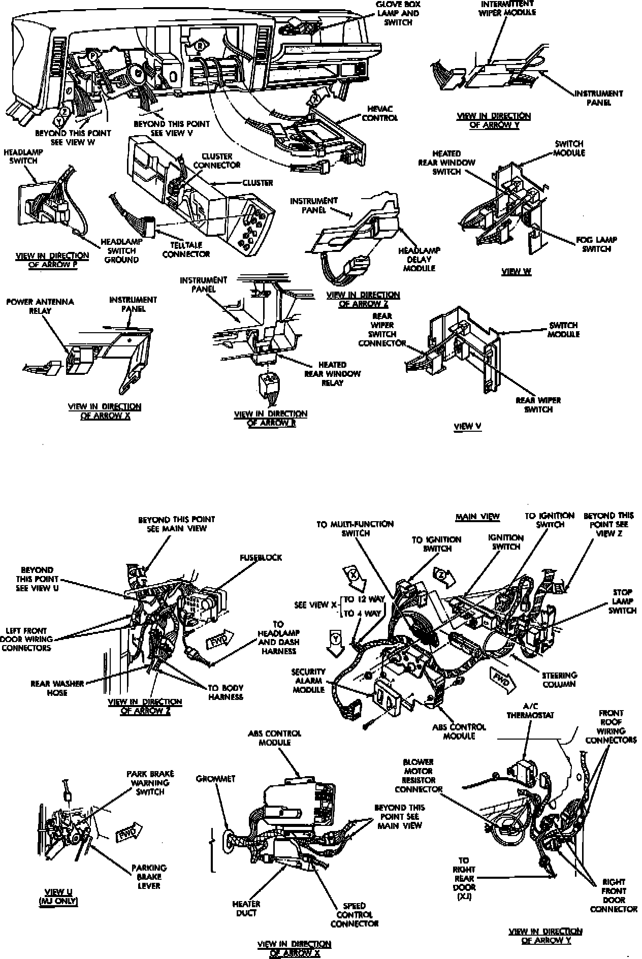 Factory diagram — Heated Glass Element Switch