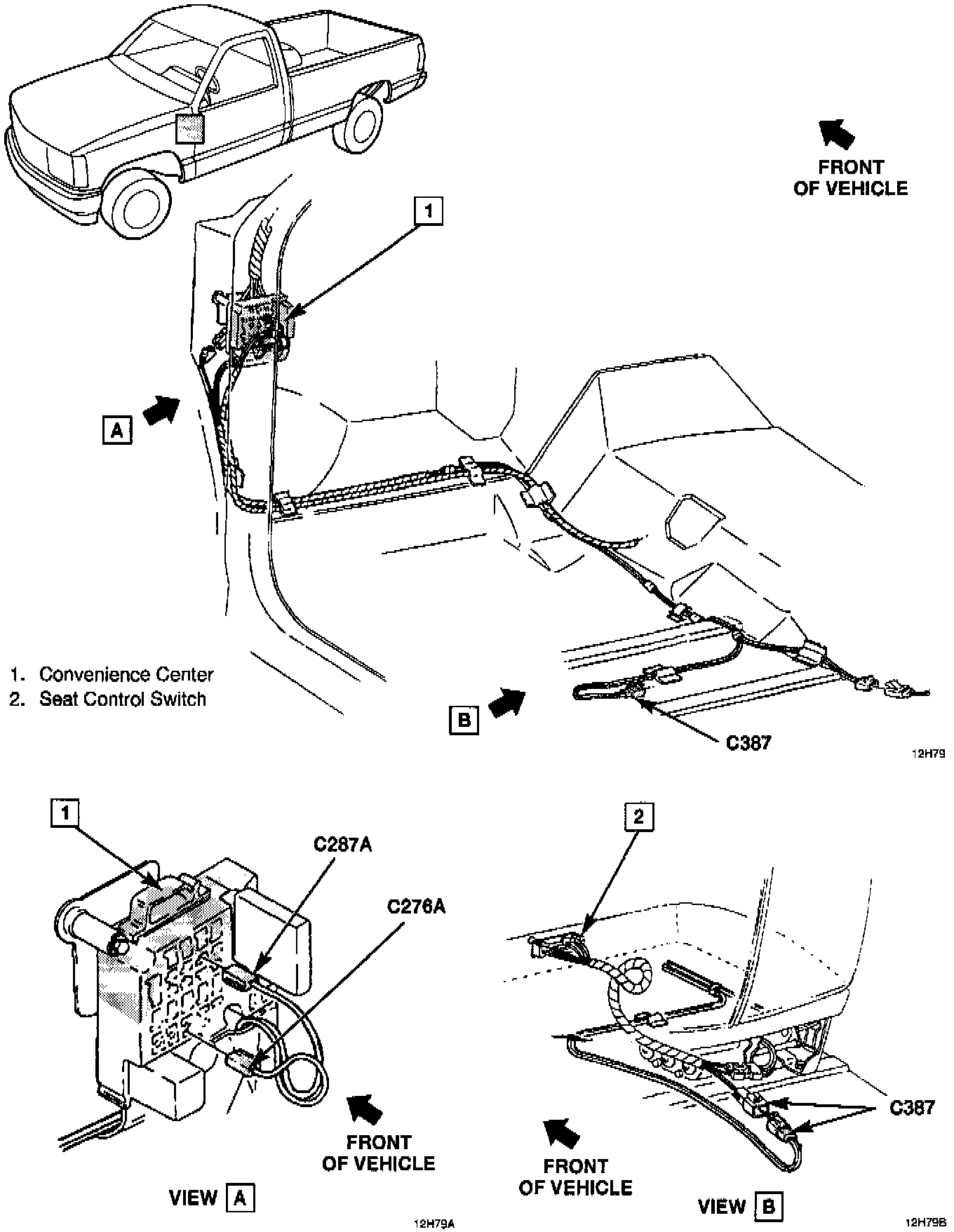 Factory diagram — Power Seat Switch