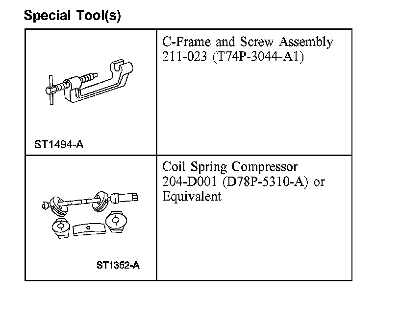 Factory diagram — Suspension Strut / Shock Absorber