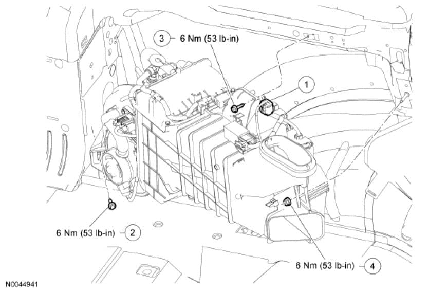 Factory diagram — Heater Core