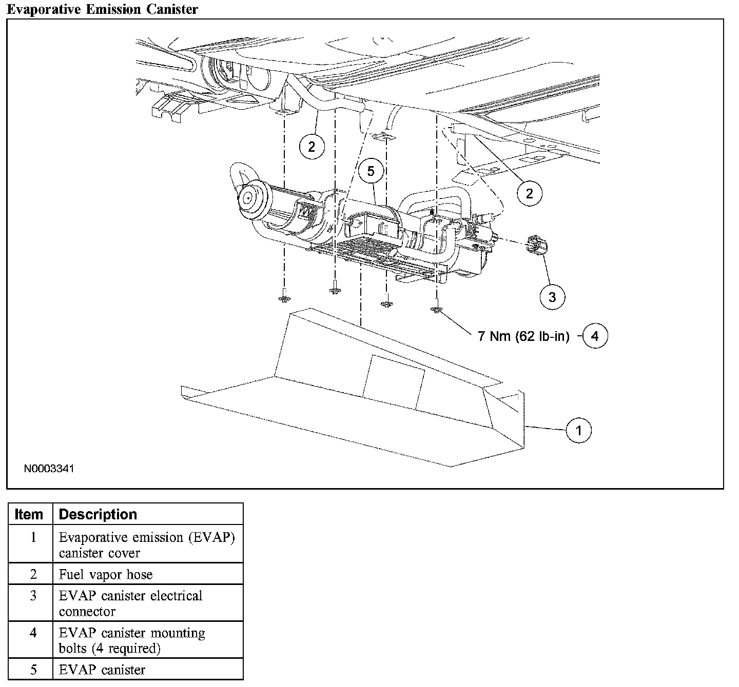 Factory diagram — Evaporative Emission Control Canister