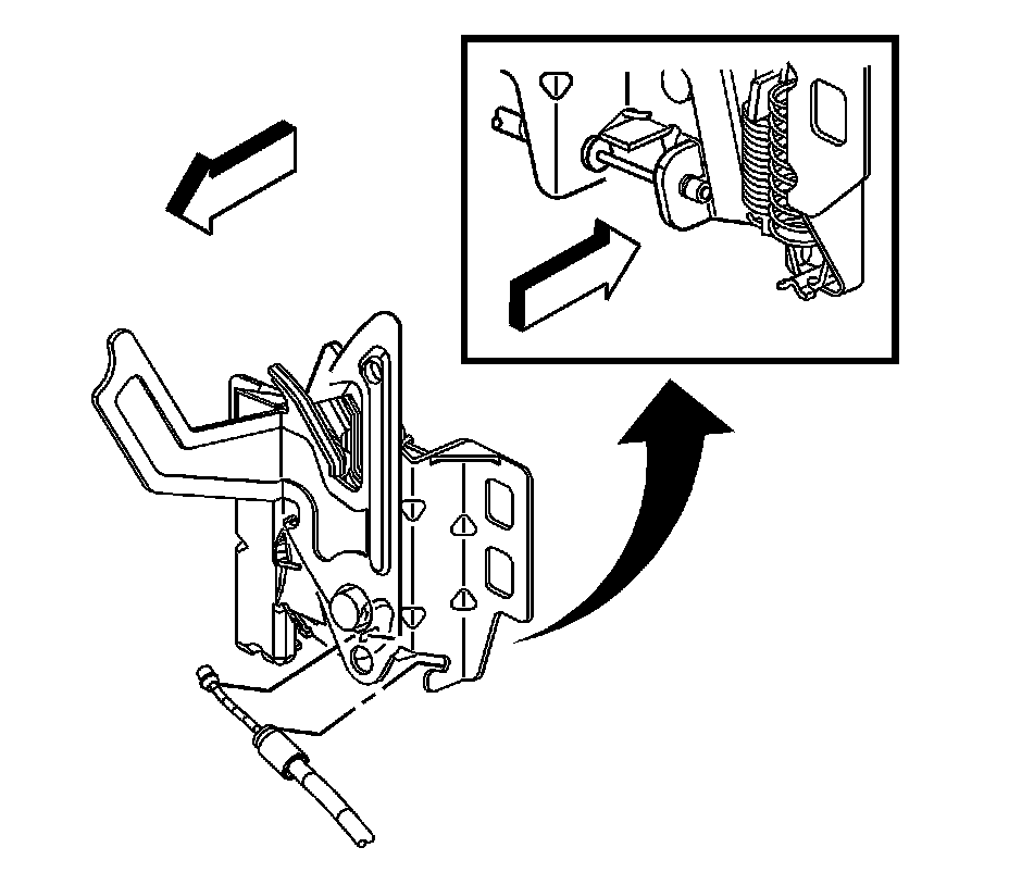 Factory diagram — Hood Latch Release Cable