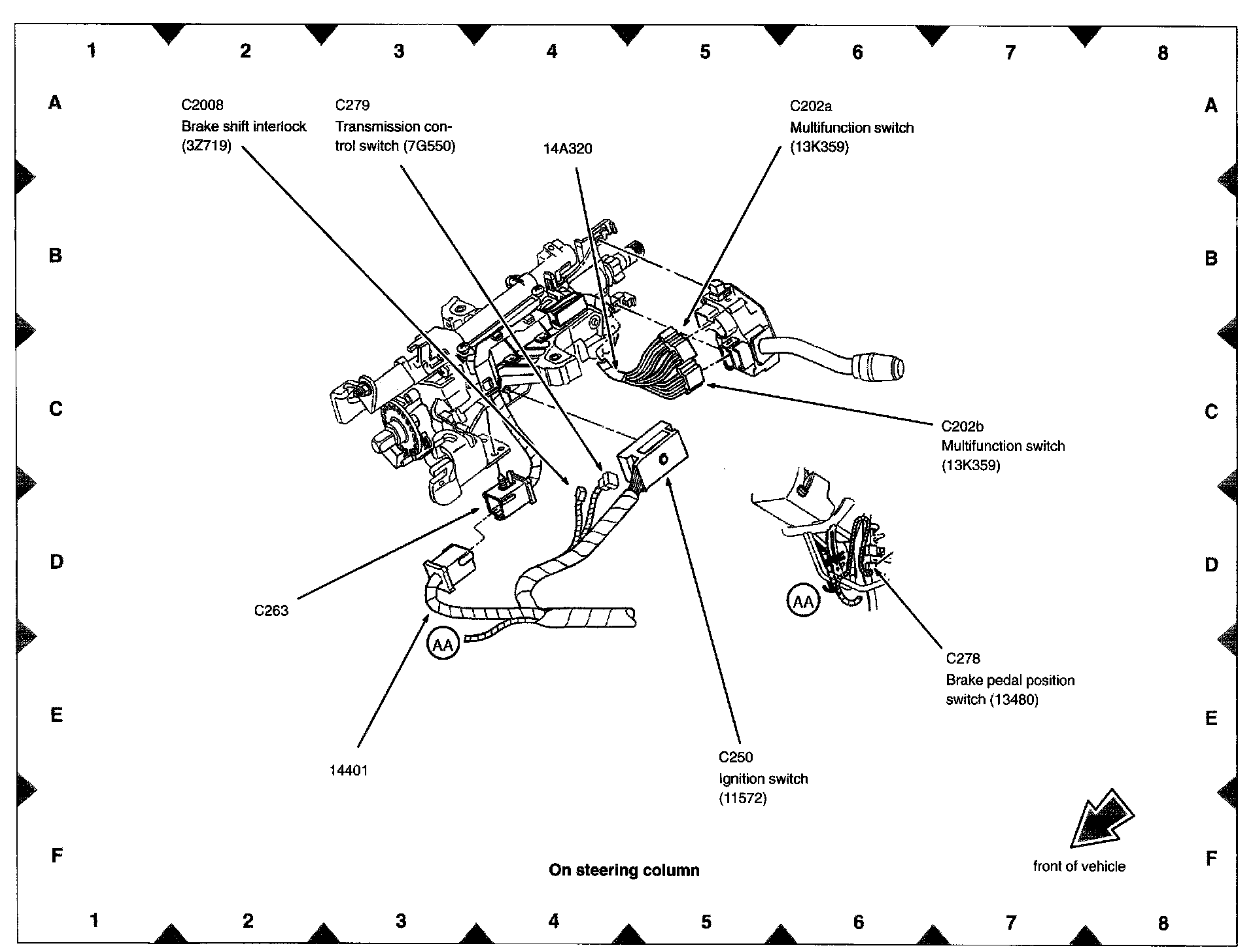 Factory diagram — Headlamp Dimmer Switch