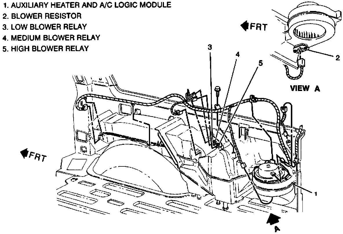 Factory diagram — Blower Motor Resistor