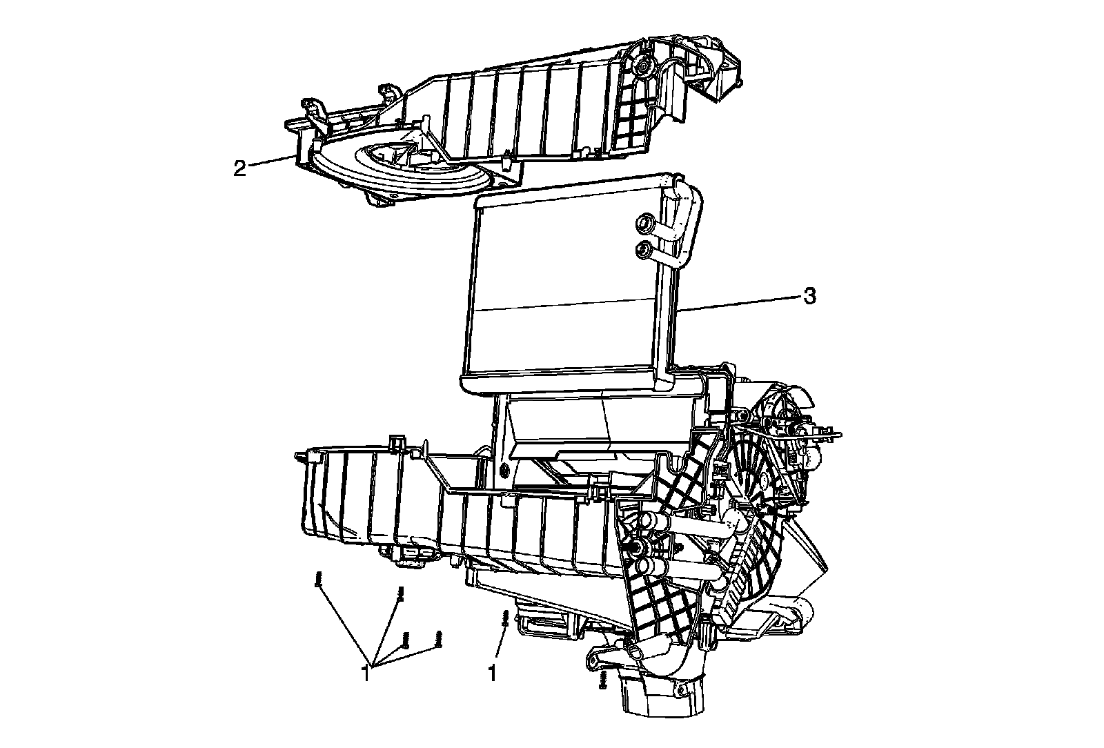 Factory diagram — Evaporator Core