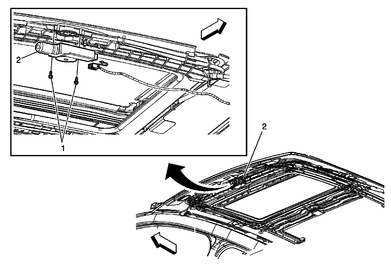 Factory diagram — Sunroof / Moonroof Motor