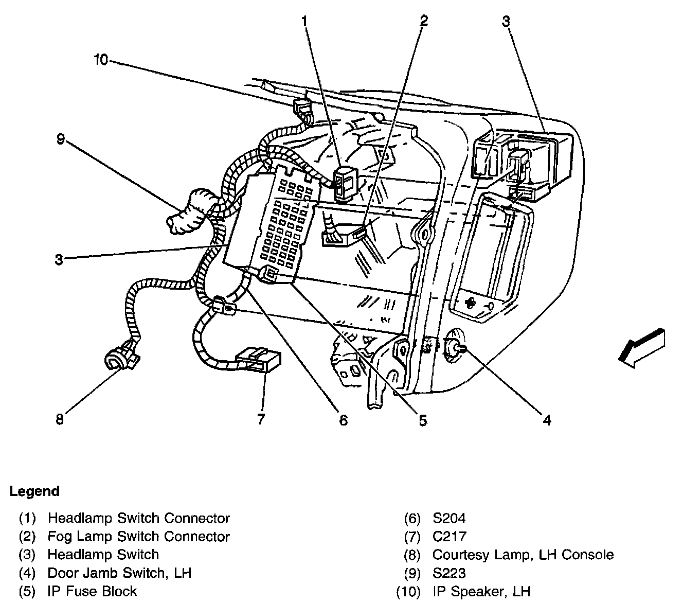 Factory diagram — Door Switch