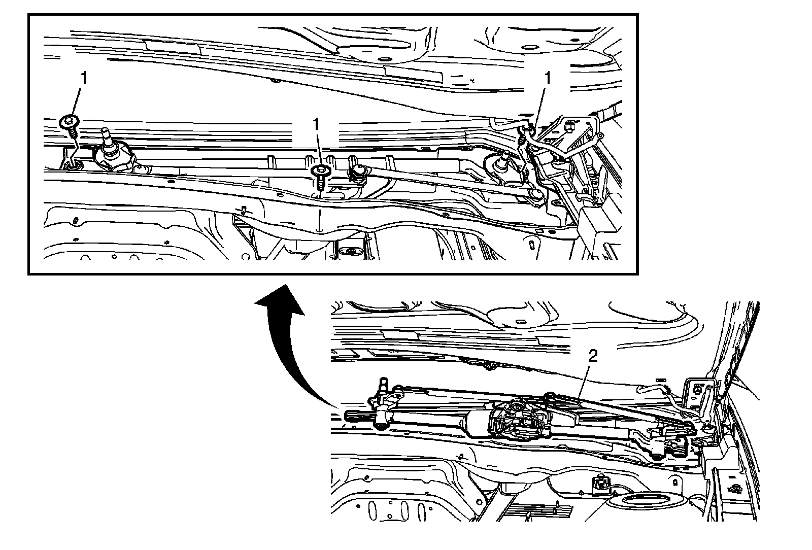 Factory diagram — Wiper Gear Box