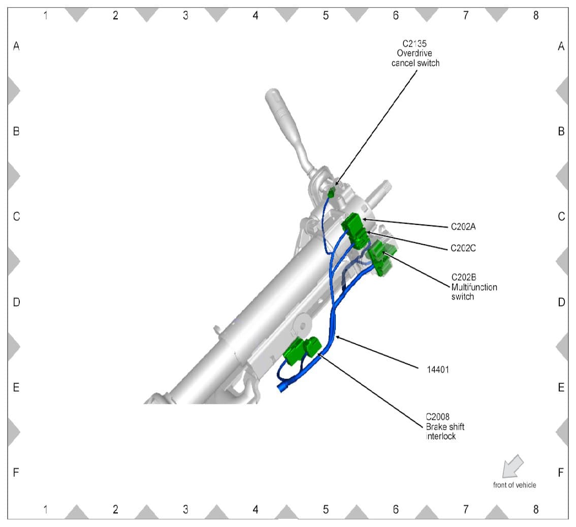 Factory diagram — Turn Signal Switch