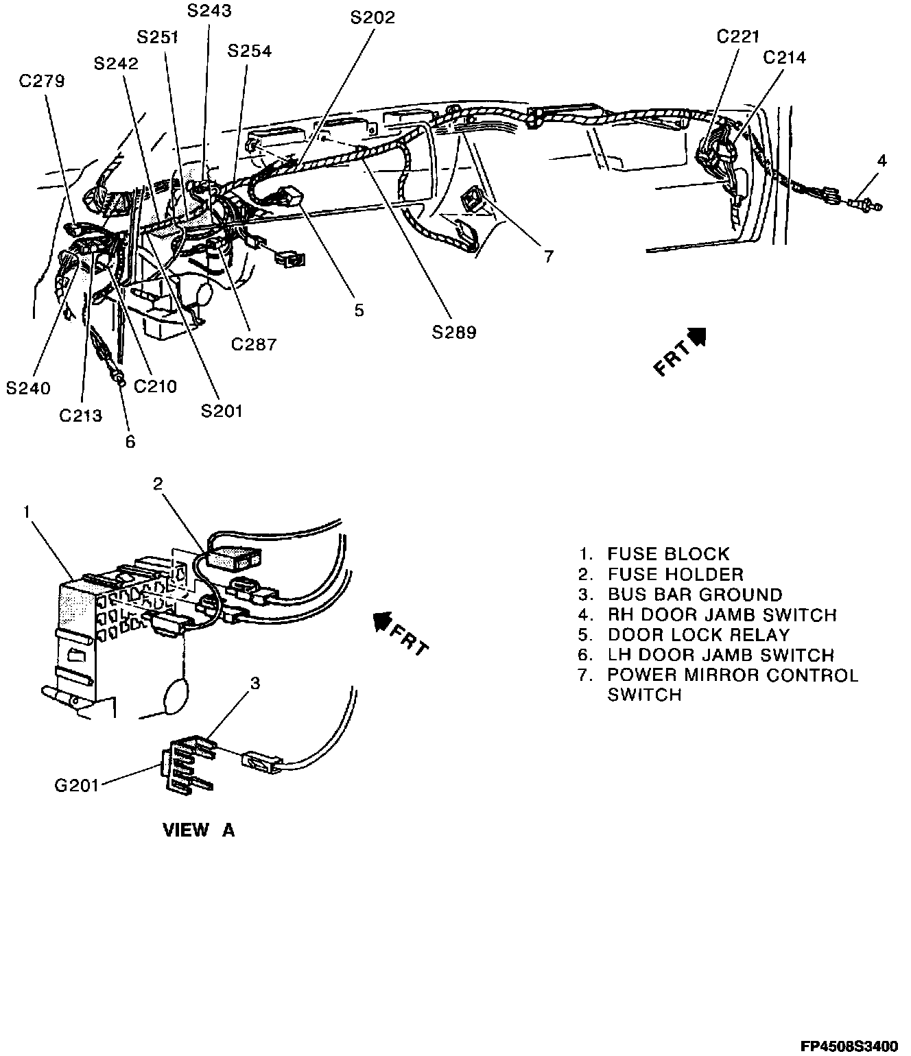 Factory diagram — Door Switch