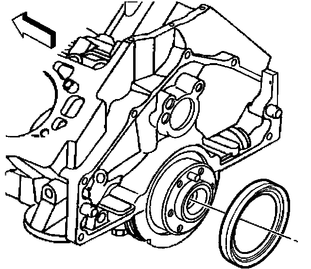 Factory diagram — Rear Crankshaft Main Bearing Seal