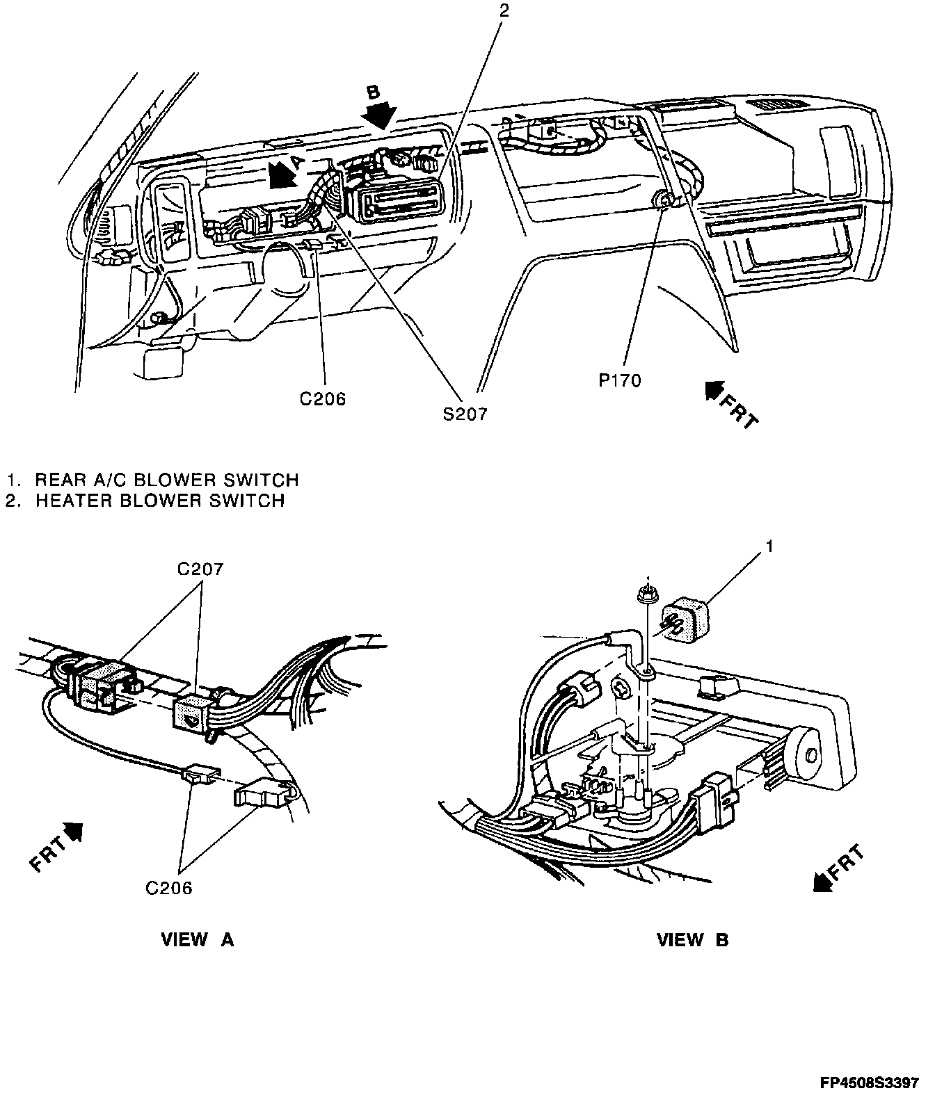 Factory diagram — Blower Motor Switch