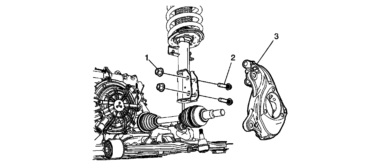 Factory diagram — Front Steering Knuckle