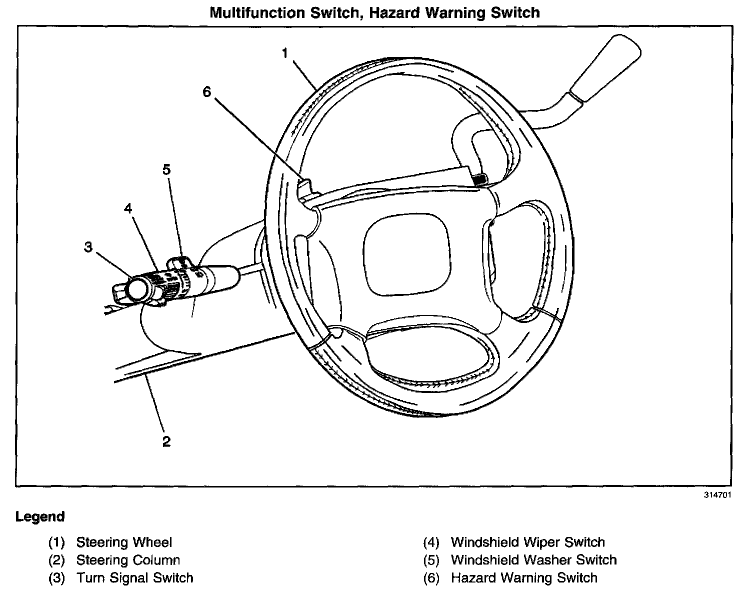Factory diagram — Turn Signal Switch