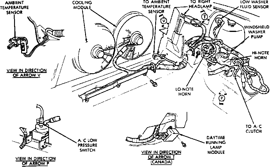 Factory diagram — Ambient Temperature Sensor / Switch HVAC