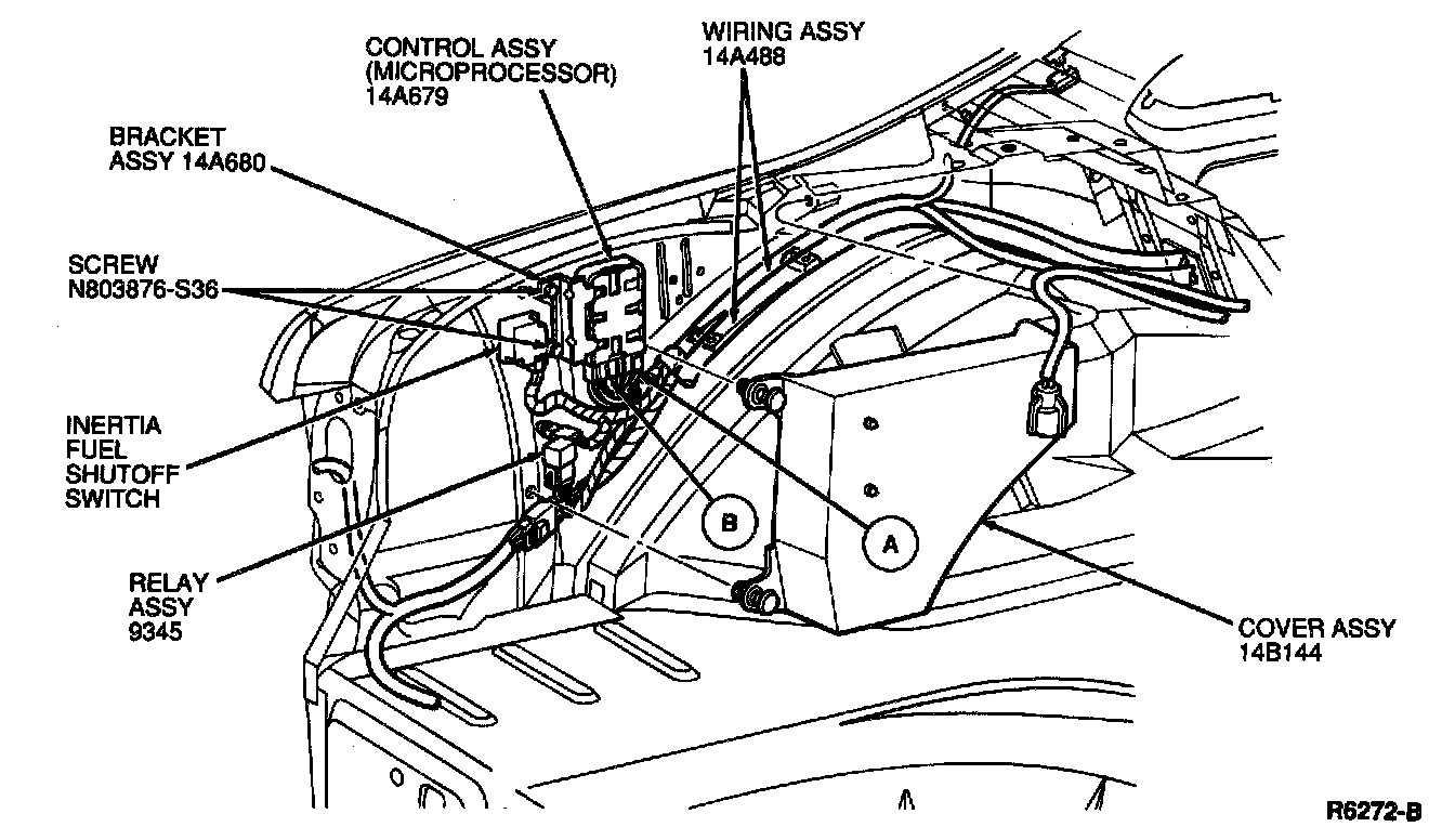 Factory diagram — Seat Belt Control Module