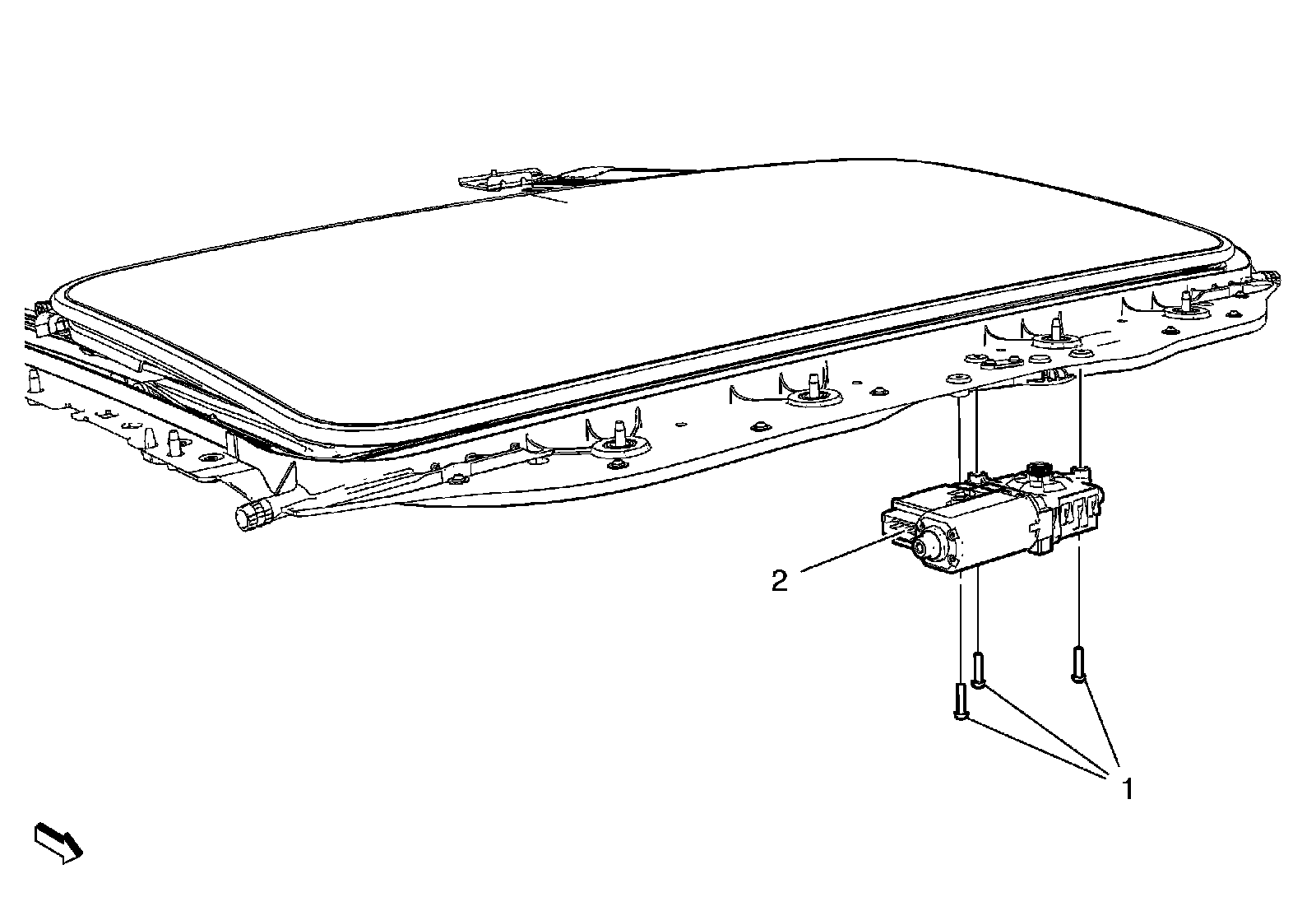 Factory diagram — Sunroof / Moonroof Motor