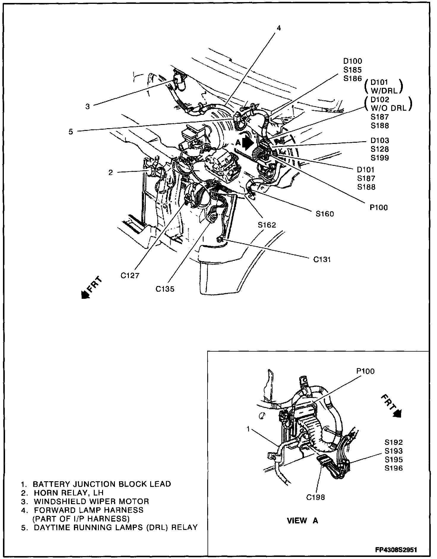Factory diagram — Wiper Motor
