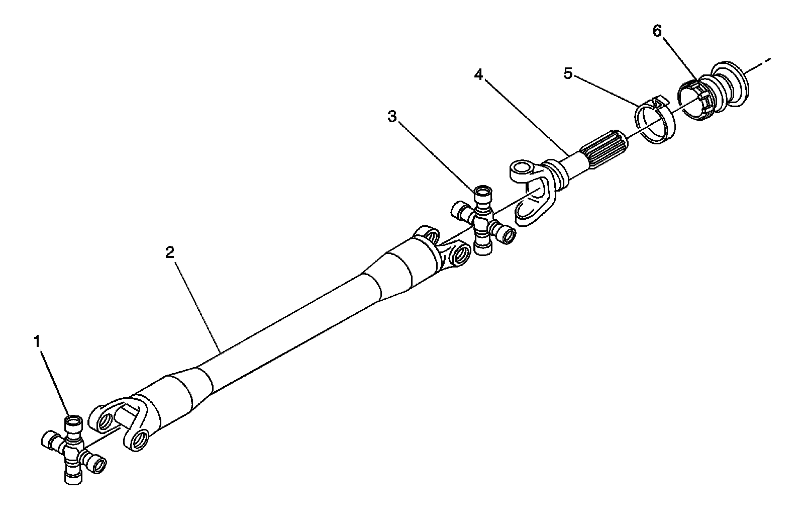 Factory diagram — Drive/Propeller Shaft