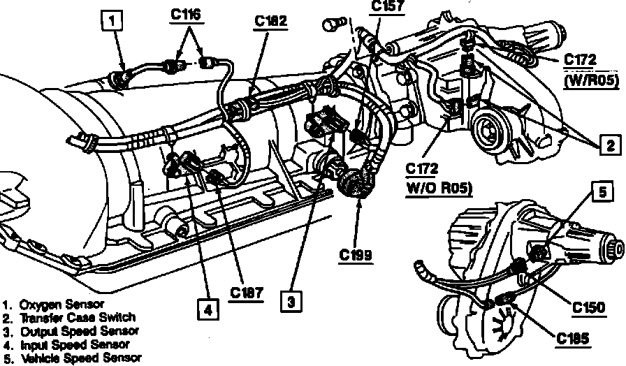 Factory diagram — Four Wheel Drive Selector Switch