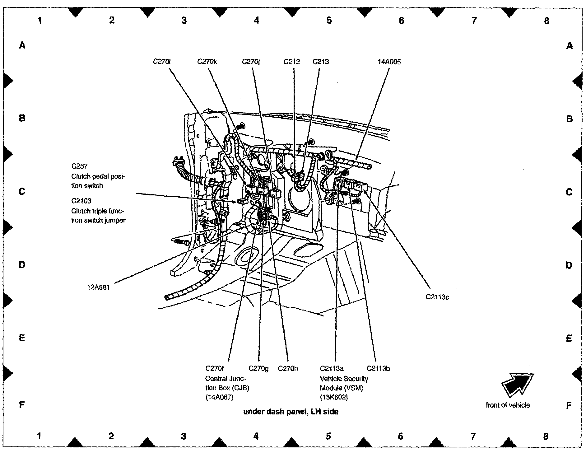 Factory diagram — Clutch Switch