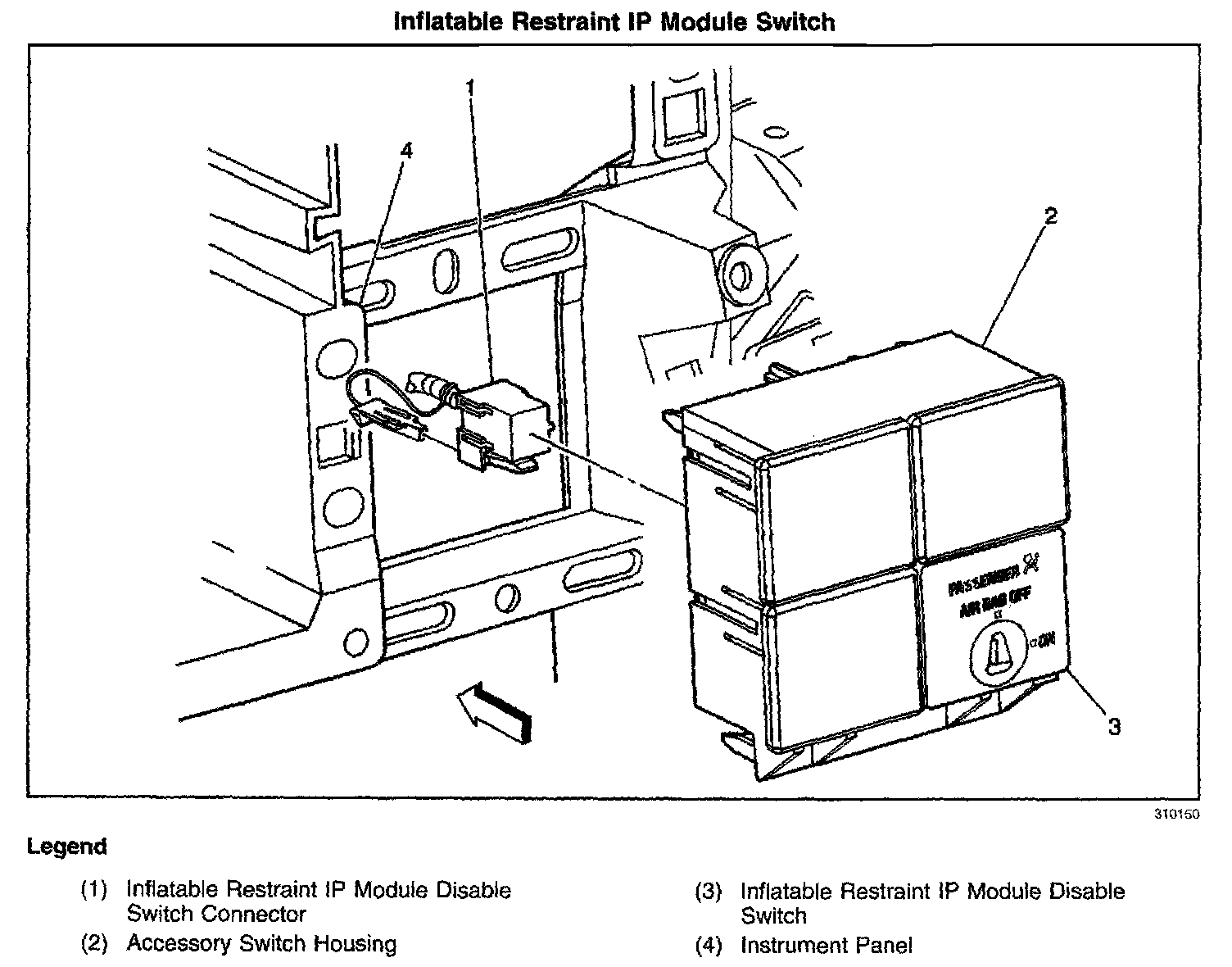Factory diagram — Air Bag Deactivation Switch