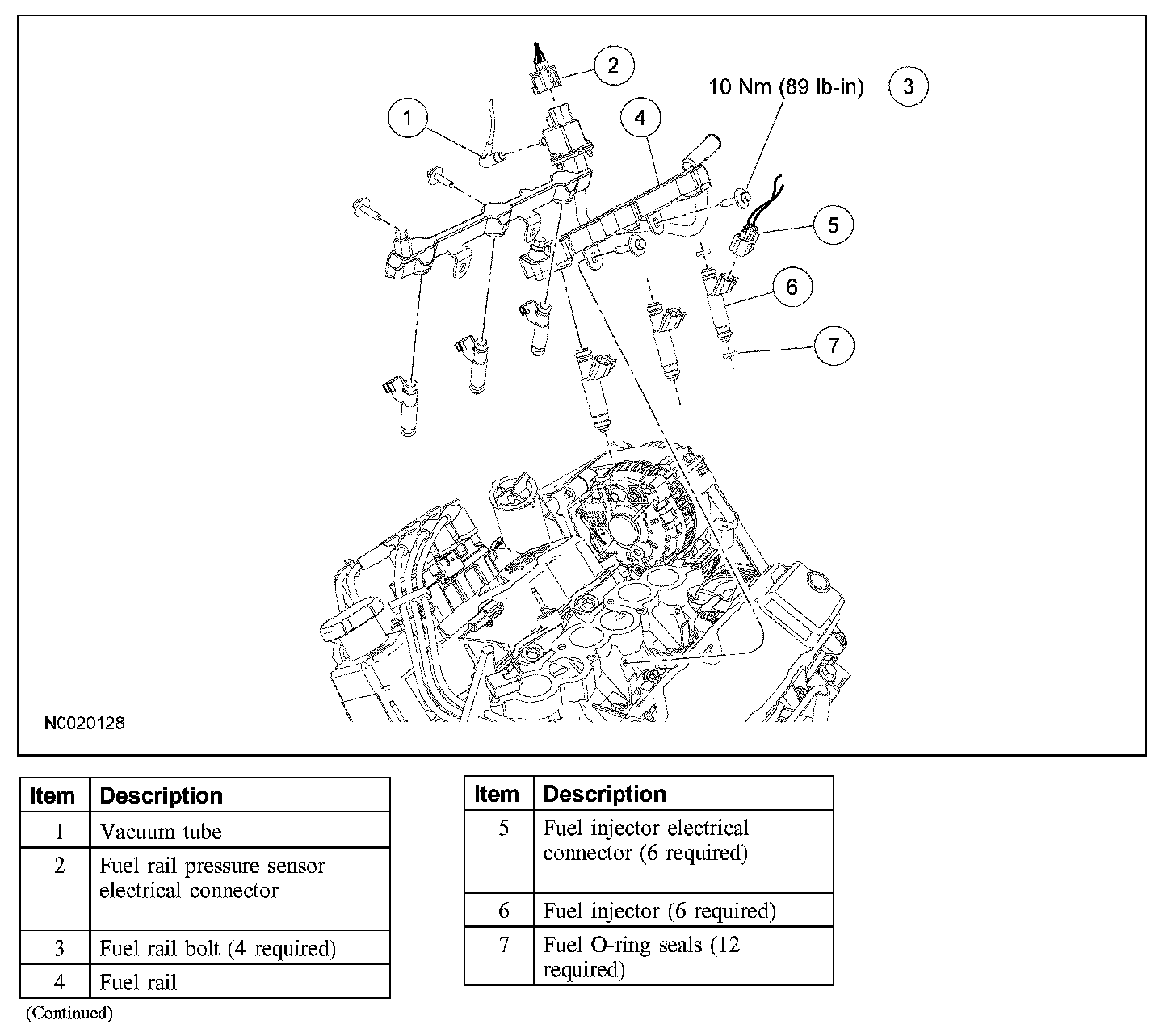 Factory diagram — Fuel Rail