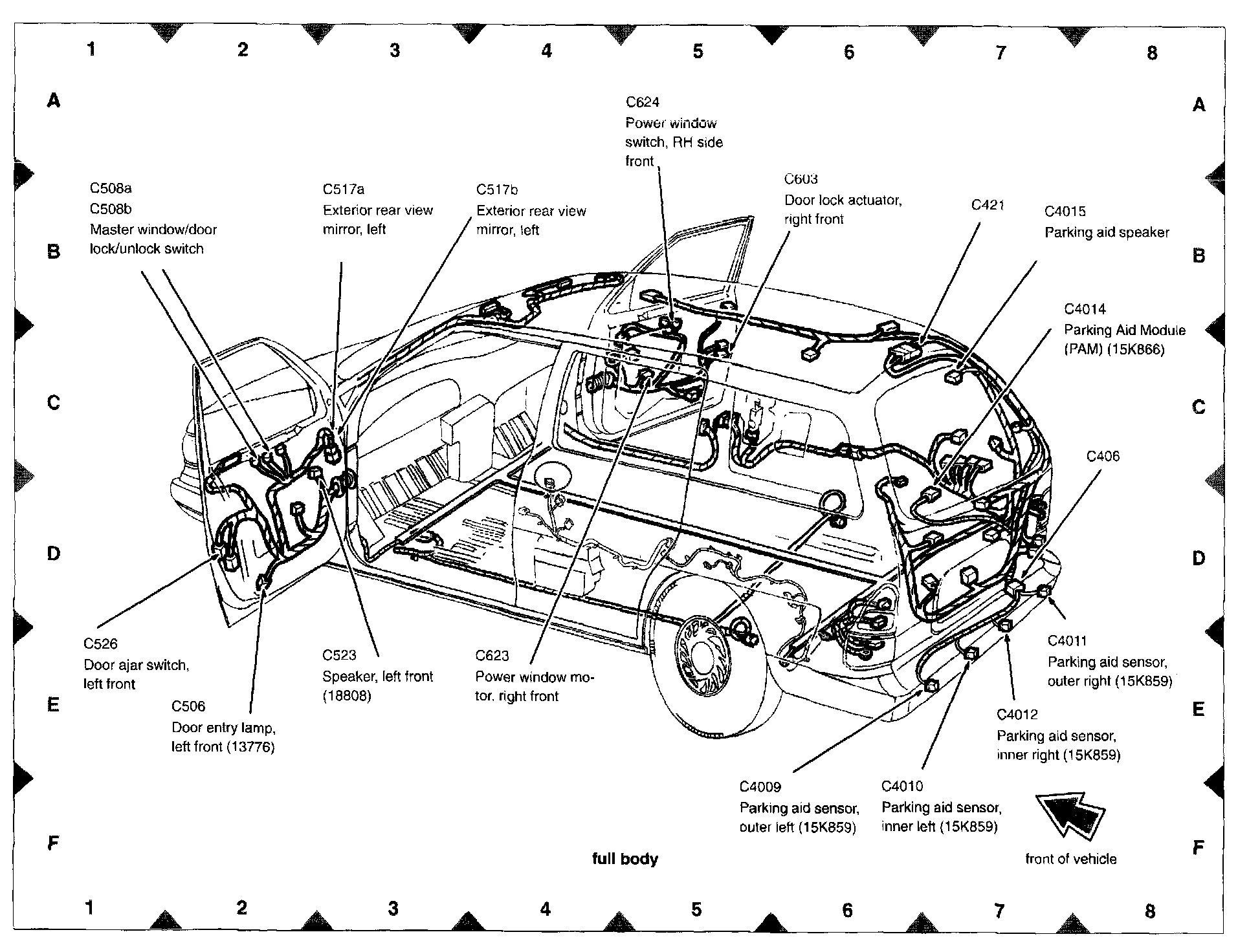 Factory diagram — Power Window Switch